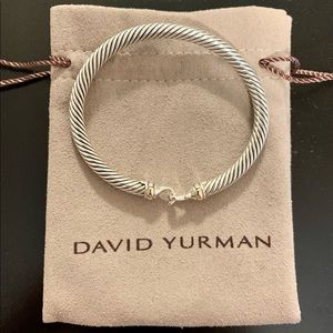 David Yurman 5mm Buckle Bangle Bracelet w/18k Band